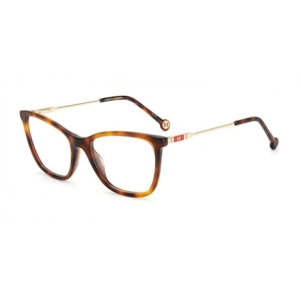 NWT Carolina Herrera CH0071-05L-54 Havana Gold 54mm Eyeglasses